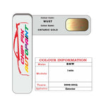 colour card paint For Bmw 7 Series Ontario Gold Code Wu57 2009 2013