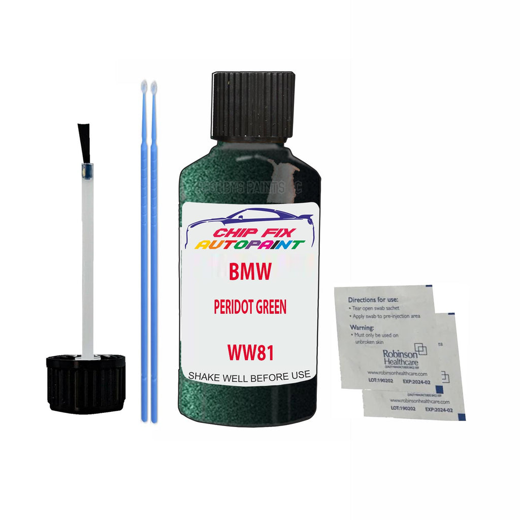 BMW PERIDOT GREEN Paint Code WW81 Car Touch Up Paint Scratch