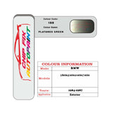 colour card paint For Bmw 7 Series Platanes Green Code 188 1984 1987