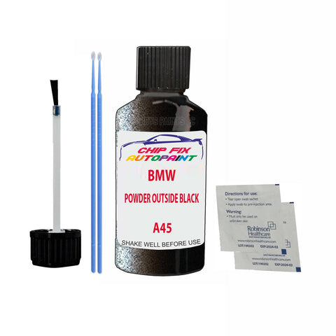 Paint For Bmw X1 Powder Outside Black A45 2003-2022 Black Touch Up Paint