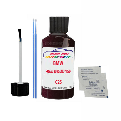 Paint For Bmw 6 Series Royal Burgundy Red C25 2015-2021 Red Touch Up Paint