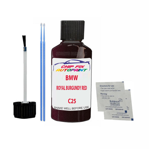 Paint For Bmw 1 Series Sedan Royal Burgundy Red C25 2015-2021 Red Touch Up Paint