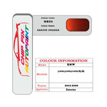 colour card paint For Bmw M5 Sakhir Orange Code Wb50 2012 2020
