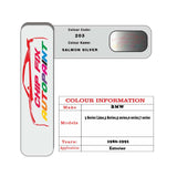 colour card paint For Bmw 7 Series Salmon Silver Code 203 1986 1991