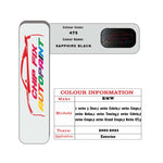 colour card paint For Bmw 7 Series Limo Sapphire Black Code 475 2001 2022
