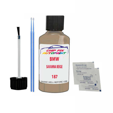 BMW SAVANNA BEIGE Paint Code 187 Car Touch Up Paint Scratch/Repair