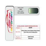 colour card paint For Bmw 3 Series Coupe Sea Green Code 393 1998 2002