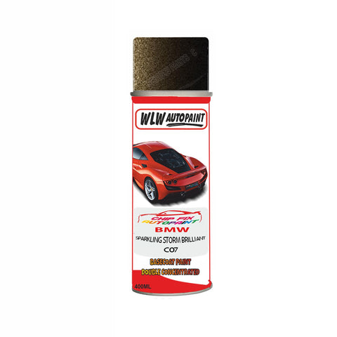 Aerosol Spray Paint For Bmw X1 Sports Tourer Sparkling Storm Brilliant Code C07 2014-2020
