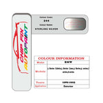 colour card paint For Bmw 7 Series Sterling Silver Code 244 1989 1995