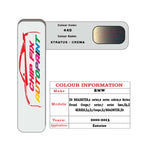colour card paint For Bmw 7 Series Limo Stratus / Crema Dark Code 440 2000 2013
