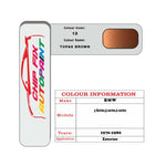 colour card paint For Bmw 6 Series Topas Brown Code 013 1976 1980