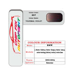 colour card paint For Bmw 7 Series Limo Tourmal Violet Code 897 2001 2004