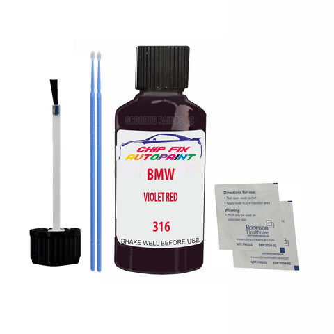Paint For Bmw 3 Series Cabrio Violet Red 316 1993-1995 Red Touch Up Paint
