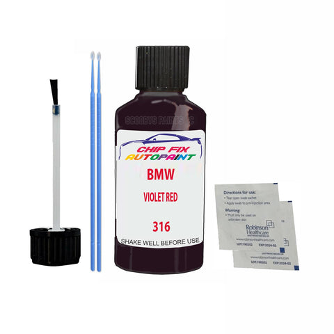 Paint For Bmw 3 Series Compact Violet Red 316 1993-1995 Red Touch Up Paint