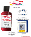 paint code location sticker Vauxhall Astra Bologna Red 800/575 1996-1999 Red plate find code