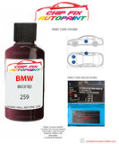 paint code location sticker Bmw 5 Series Limo Brocat Red 259 1990-1996 Red plate find code