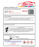 Data Safety Sheet Bmw X2 Brooklyn Grey Wc4P 2019-2022 Grey Instructions for use paint