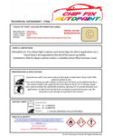 Data saftey sheet Lt Van Bambus Yellow LH1B 1979-1991 Yellow instructions for use
