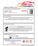 Data saftey sheet Crosspolo Brillant Silver L8Z8 2004-2012 Silver/Grey instructions for use