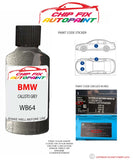 paint code location sticker Bmw 5 Series Limo Callisto Grey Wb64 2013-2017 Grey plate find code