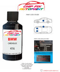 paint code location sticker Bmw 7 Series Limo Carbon Black 416 1998-2022 Black plate find code