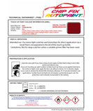 Data Safety Sheet Bmw 2 Series Carmesine Red Ya61 2006-2016 Red Instructions for use paint