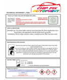Data Safety Sheet Vauxhall Combo Casablanca/Glacier/Arctic White 10U/10L/474 1988-2016 White Instructions for use paint