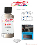 paint code location sticker Bmw 7 Series Cashmere Beige 301 1991-1999 Beige plate find code