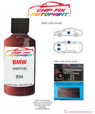 paint code location sticker Bmw 7 Series Limo Chiaretto Red 894 2001-2006 Red plate find code