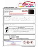 Data Safety Sheet Bmw 6 Series Cabrio Citrine Black X02 2009-2021 Black Instructions for use paint