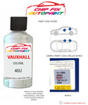 paint code location sticker Vauxhall Insignia Cool Pearl 40U 2012-2013 White plate find code