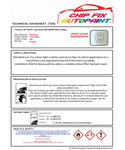 Data Safety Sheet Vauxhall Insignia Cool Pearl 40U 2012-2013 White Instructions for use paint