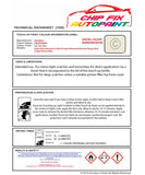 Data Safety Sheet Vauxhall Monterey Cream White 52L/752/1Wl 1991-2000 White Instructions for use paint