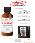 paint code location plate Peugeot 3008 Cuprite/Metallic Copper ELG 2016-2022 Brown Touch Up Paint