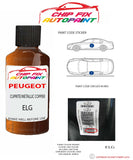 paint code location plate Peugeot 3008 Cuprite/Metallic Copper ELG 2016-2022 Brown Touch Up Paint