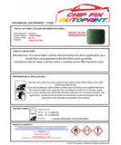Data Safety Sheet Vauxhall Tigra Cypress Green 42L/377 1999-2000 Green Instructions for use paint