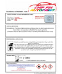 Data saftey sheet Beetle Cameo (Vapor) Blue LG5A 1998-2001 Blue instructions for use