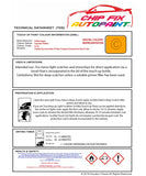 Data saftey sheet T4 Van/Camper Cayenne Yellow LL1G 1990-2014 Yellow instructions for use