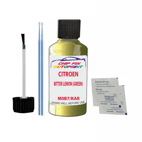 CITROEN C3 PLURIEL BITTER LEMON (GREEN) M0B7 Car Touch Up Scratch repair Paint Exterior