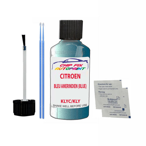 CITROEN BERLINGO Van BLEU AMERINDIEN (BLUE) KLYC Car Touch Up Scratch repair Paint Exterior
