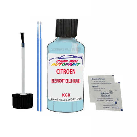 CITROEN C1 BLEU BOTTICELLI (BLUE) KGX Car Touch Up Scratch repair Paint Exterior