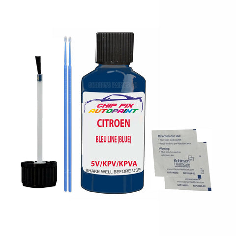 CITROEN JUMPER VAN BLEU LINE (BLUE) 5V Car Touch Up Scratch repair Paint Exterior