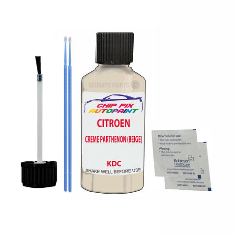 CITROEN C3 PLURIEL CREME PARTHENON (BEIGE) KDC Car Touch Up Scratch repair Paint Exterior