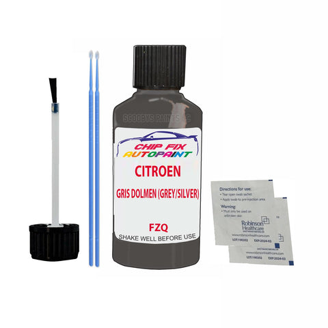 CITROEN ZX GRIS DOLMEN (GREY/SILVER) FZQ Car Touch Up Scratch repair Paint Bumper