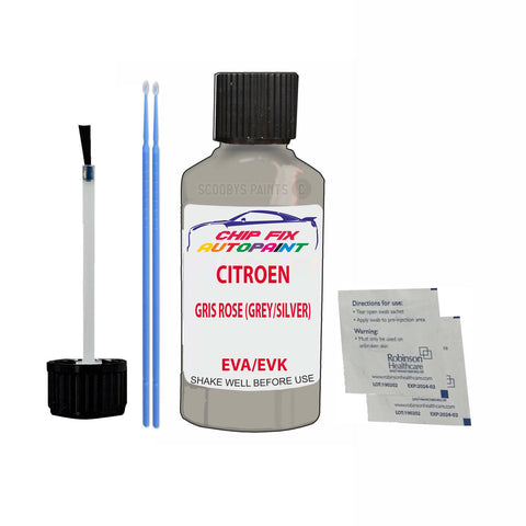 CITROEN C3 GRIS ROSE (GREY/SILVER) EVA Car Touch Up Scratch repair Paint Wheel