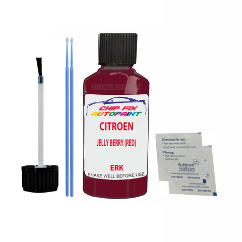 CITROEN C4 JELLY BERRY (RED) ERK Car Touch Up Scratch repair Paint Exterior