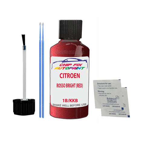 CITROEN ELYSEE ROSSO BRIGHT (RED) 1B Car Touch Up Scratch repair Paint Exterior