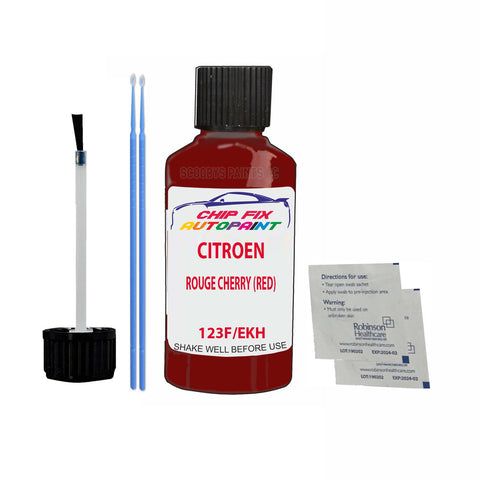 CITROEN C2 ROUGE CHERRY (RED) 123F Car Touch Up Scratch repair Paint Exterior