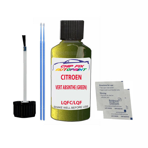 CITROEN C2 VERT ABSINTHE (GREEN) LQFC Car Touch Up Scratch repair Paint Exterior