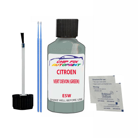 CITROEN AX VERT DEVON (GREEN) ESW Car Touch Up Scratch repair Paint Exterior